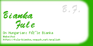 bianka fule business card